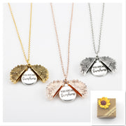 Sunflower Double Lettering Necklace – Jewelry Gift Ideas — 2