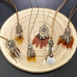 Round Dream Catcher Vintage Feather Tassel – Jewelry Gift Ideas — 1