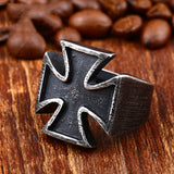 Antique Black Men's Iron Cross Ring – Gifts for Him — 3