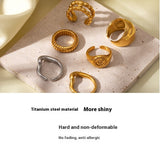 Women's Retro Minority Hammered Opening Couple Rings – Gifts for Her — 13