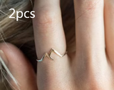 Mountain-shaped Copper Creative Custom Ladies Ring – Birthday Gifts — 9