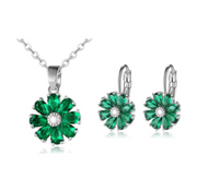 Copper Zircon Floral Diamond Necklace Stud – Jewelry Gift Ideas — 4