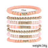Retro Bohemian Polymer Clay Ball Bracelet Suit – Jewelry Gift Ideas — 7