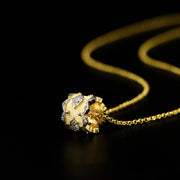 Silver Gilded Fine Brushed Zircon Necklace – Jewelry Gift Ideas — 5
