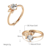 Fashionable Rose Gold Petal Ring For Women – Gifts for Her — 4