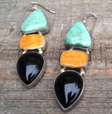Retro Ethnic Square Dog Pattern Earrings – Dog Lover Gifts — 5