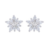 Snowflake Zircon Women's Plum Crystal Earrings – Gifts for Her — 6