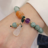 Korean Version Chalcedony Lotus Shaped Bracelet – Jewelry Gift Ideas — 4