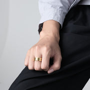 Titanium Steel Matte Brushed Ring Ring Men's – Gifts for Her — 1