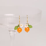 925 Silver Needle Orange Asymmetric Earrings – Stylish Gifts — 11