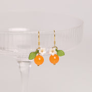 925 Silver Needle Orange Asymmetric Earrings – Stylish Gifts — 11