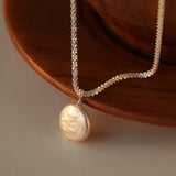 S925 Sterling Silver Baroque Pearl Necklace – Jewelry Gift Ideas — 17