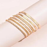Simple Multi-layer Metal Blade Chain Layered – Jewelry Gift Ideas — 9