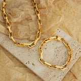 Thick Chain Necklace Bracelet Cuban Link Chain – Jewelry Gift Ideas — 9