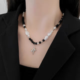 Women's Star Surrounded Black And White Pearl – Jewelry Gift Ideas — 5