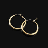 Classic Commuter Metal Large Hoop Earrings – Birthday Gifts — 2