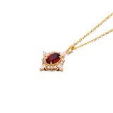 Retro Light Luxury Cross Star Garnet Pendant – Jewelry Gift Ideas — 5