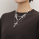 Pearl Tassel Cross Star Necklace – Jewelry Gift Ideas — 3