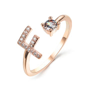 Design Adjustable 26 Initial Letter Ring Fashion – Stylish Gifts — 9