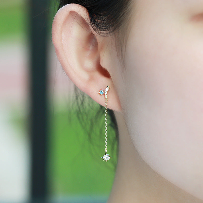 Simple Fashion Long Stud Earrings Sterling Silver – Stylish Gifts — 1