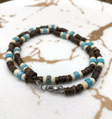 Coconut Shell Charcoal Turquoise Necklace – Jewelry Gift Ideas — 3