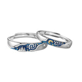 Creative Van Gogh's Starry Sky Couple Ring – Gifts for Couples — 2