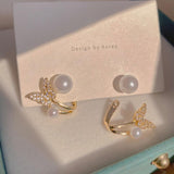 Women's Fashionable Elegant Fishtail Pearl Earrings – Gifts for Her — 5