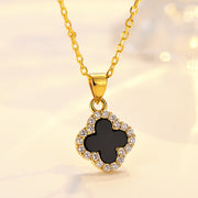 Silver Four-leaf Clover Necklace Pendant Women's – Jewelry Gift Ideas — 7
