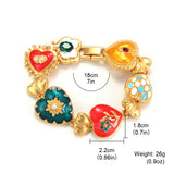 Retro Colorful Artistic Love Carved Embossed – Jewelry Gift Ideas — 3