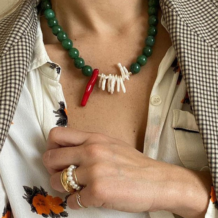 Natural Stone Baroque Pearl Necklace – Jewelry Gift Ideas — 1