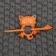 Wooden Animal Brooch Cute Gift Knitted Sweater – Jewelry Gift Ideas — 11
