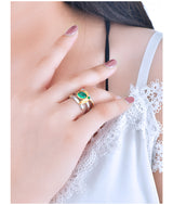 Women's Emerald Elegant Alloy Ring – Gifts for Her — 2