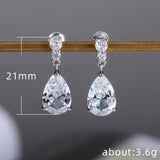 Women's Water Drop Zircon Copper Stud Earrings Fashion – Stylish Gifts — 3