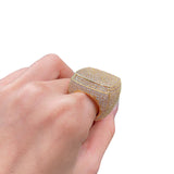 Hip-hop Men's Diamond Square Ring In Europe – Gifts for Him — 2