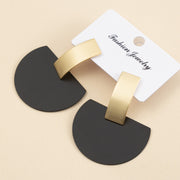 Metal Vintage Irregular Geometric Earrings – Birthday Gifts — 1