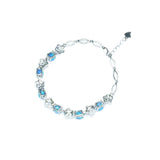 6mm Blue Opal Bracelet Silver Jewelry Colorful – Jewelry Gift Ideas — 3