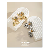 Metal Flower Earrings Petal Light Luxury High-grade – Gifts for Her — 7
