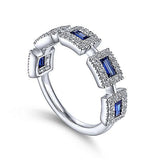 Set With Blue Square Zircon Ring For Women – Gifts for Her — 5