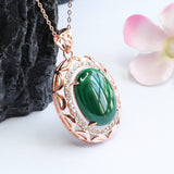Natural Malachite Pigeon Egg Pendant Female Color – Jewelry Gift Ideas — 1