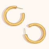 Square Line Hollow C- Shaped Ear Ring Stainless – Practical Gifts — 3