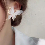 Sterling Silver Needle Hollow Mesh Butterfly Studs – Gifts for Couples — 5