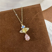 Luxury Gift Plane Full Of Diamond Saturn Necklace – Jewelry Gift Ideas — 5