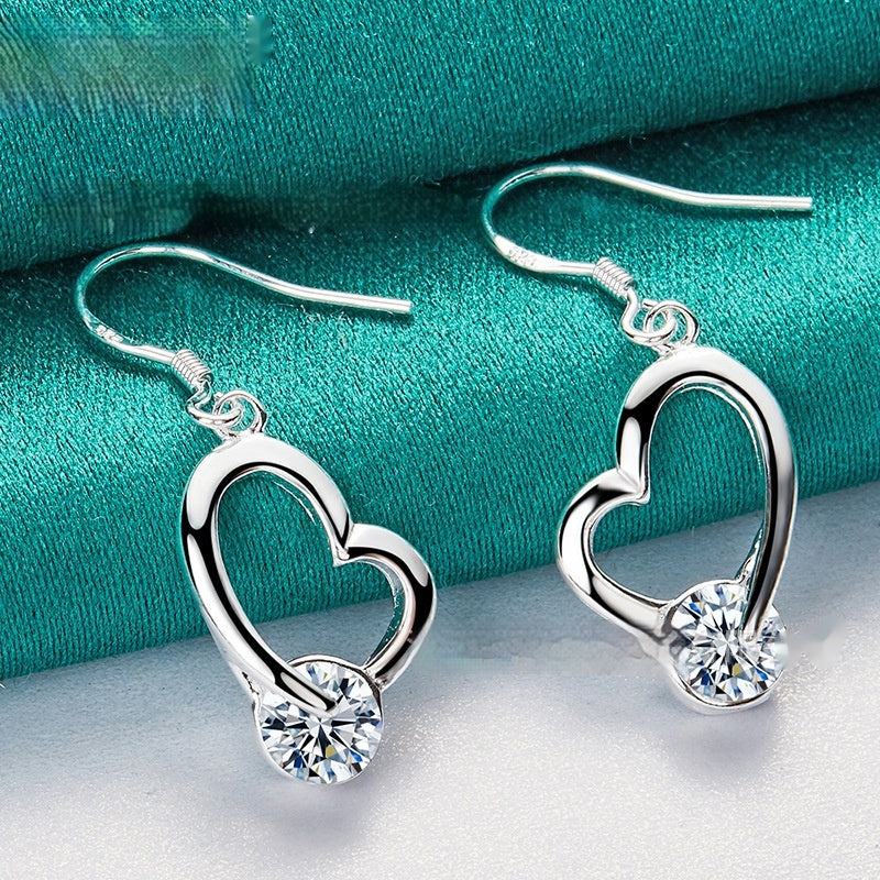 Silver Jewelry Loving Heart Zircon Female – Jewelry Gift Ideas — 1
