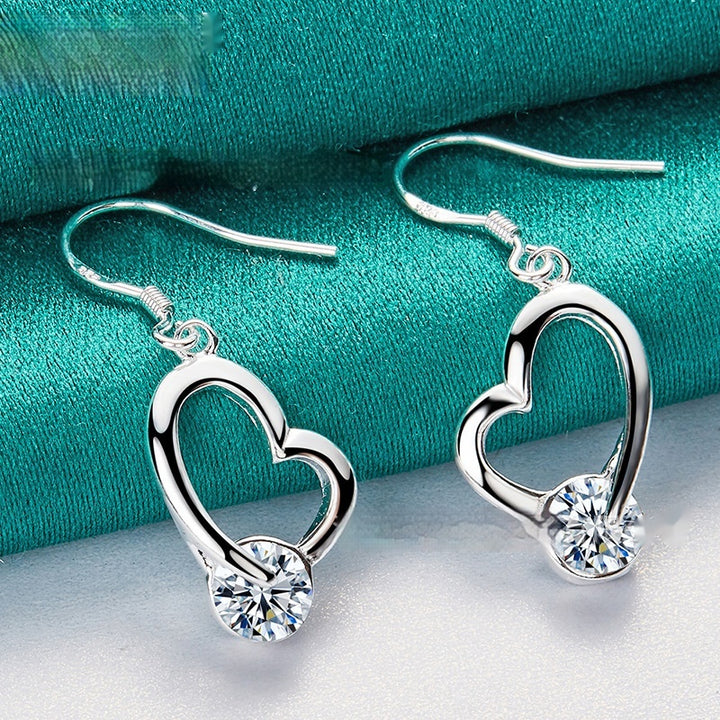 Silver Jewelry Loving Heart Zircon Female – Jewelry Gift Ideas — 1