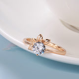 Fashionable Rose Gold Petal Ring For Women – Gifts for Her — 6