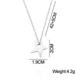 Pentagram Star Stainless Steel Pendant Necklace – Jewelry Gift Ideas — 8