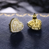 Fashion OL Micro Inlaid Zircon Heart Stud Earrings – Stylish Gifts — 5