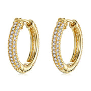 Sterling Silver Cubic Zircon Stud Earrings Small – Everyday Gifts — 3