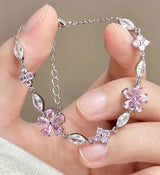 Women's Cherry Blossom Crystal Bracelet – Jewelry Gift Ideas — 15