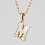 18K Gold Shell Stainless Steel Letter Pendant – Jewelry Gift Ideas — 2